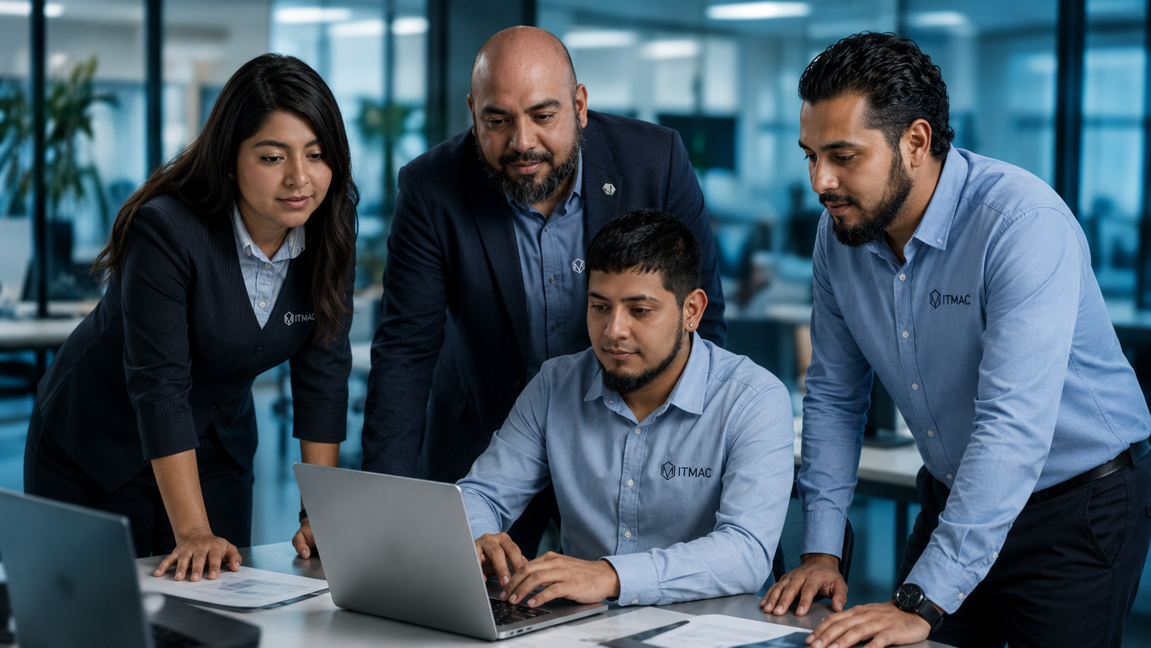 Equipo de IT-MAC trabajando en soluciones tecnológicas